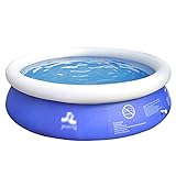 ZXQZ Schwimmbad, Kinder Indoor Outdoor Aufblasbare Planschbecken, Aufblasbare Oberirdische Lounge-Pools für Familien für Garten-Hinterhof-Sommer-Wasser-Party (Color : Blue, Size : 300cm)