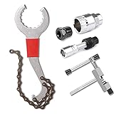 Taeku Fahrrad Kassette Removal Tool Multifunktional Fahrrad Reparatur Werkzeug mit Kettenpeitsche Kurbelabzieher Ketten Werkzeug (A)