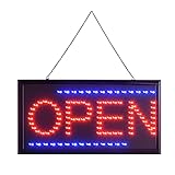 Ladieshow LED Open Schild, Super Bright PVC Led Bar Schild Board Club Club Fenster Display Lampe für Shop Restaurant Bar 25 x 48