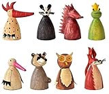 ETC Zaunhocker Bauerhoftiere Hahn/Katze/Igel/Frosch/Vogel/Dachs/Eule/Eichhörnchen Metall bemalt Verschiedene Motive Preis für 1 Stück
