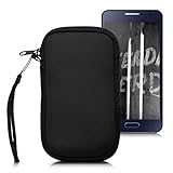 kwmobile Handytasche für Smartphones S - 4,5' - Neopren Handy Hülle Schwarz - Handy Tasche 14,4 x 8,3 cm Innenmaß