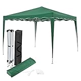 ArtLife Faltpavillon Vivara 3x3 m – Pop-up Pavillon höhenverstellbar, UV50+ & wasserabweisend – Gartenzelt mit Tasche – Partyzelt für Garten – Grü