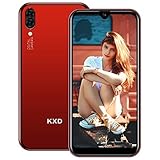 Handy KXD A1 Unlocked Smartphone SIM Free, Günstiges Android Smartphone, 5.7 Zoll, 1GB RAM+16GB ROM, Erweiterbar 128GB, 2500mAh, Dual Rückfahrkameras, Dual SIM Telefon, 2 Jahre Garantie (Red)