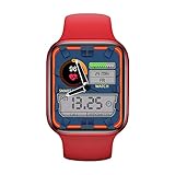 l b s DW35 Smart Watch 2021 4,4 cm quadratischer Bildschirm 44 mm Bluetooth Anruf Damen Herren Uhr Körpertemperatur geeignet für Android iOS (G)