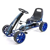 wuuhoo® I Go Kart Niki mit verstellbarem Schalensitz, Handbremse und Freilauf I Gokart mit weichen PU Reifen mit viel Dämpfung für Sicherheit und Stabilität I Tretauto für Kinder ab 3 J