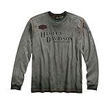 Harley-Davidson Men's Iron Block Long Sleeve Tee, 99010-17VM, XXL