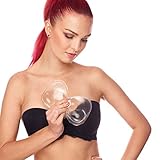 Bilbette Kleine Push Up Silikon BH-Einlagen für die Brust, Transparent Pads bis 1 Größe Push Up Effekt, für kleinen, mittleren Busen, durchsichtig, Gel-BH 130 g