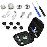 Zerone Controller Ersatzteile Kit für PS4 / Xbox One, 15 in 1 Thumbsticks Buttons D-Pad mit Schraubendreher Kappen Trigger Analog Sticks Set für Sony Playstation 4 / Xbox One E