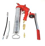 Toolzy 100749 Druckluft-Fettpresse Pneumatisch Hand Fettpresse Einhandfettpresse Schmierp