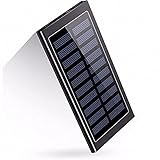 Beavers21 Office Premium Solar Powerbank 20000 mAh, Ultradünn, Lithium-Polymer Akkus, 2 USB-Ausgänge, Micro-Schnellladung, hohe Kapazität, kompatibel mit allen Smartphones, Tablets und mehr, charg