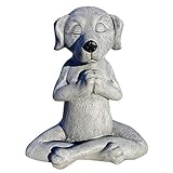 FOTBIMK Garten Skulpturen & Statuen Meditation Hund Tier sitzen Statue Gartendeko Outdoor Figur Dekoration für Zuhause Indoor Outdoor Frühlingsdekor, Patio Yard Rasen Ornamente Geschenk