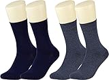 Vitasox Socken 98% Bio Baumwolle für Damen & Herren, sehr feiner Stoff, Ferse und Spitze verstärkt, Natur Pur, 41014 (71109), blau, 35-38, 2