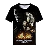 CCEE Halloween T-Shirts Michael Myers 3D-Print T-Shirt Mode Lässig Harajuku Style T-Shirt Streetwear Plus Size Top