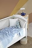 BOHORIA® Musselin Mulltücher Baby-Spucktücher | 100% Baumwolle | Überwurf für Sofa, Sessel & Bett | Kuscheldecke Sofadecke Wohndecke (80 x 80 cm, Sky)