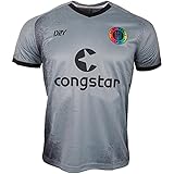 FC St. Pauli Trikot Teamshirt T-Shirt Oberteil DREI 2021-22 - grau (L)