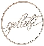 Deko-Holzreif 'geliebt'