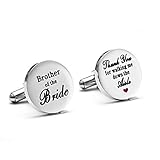 Melix Home Bruder der Braut Manschettenknöpfe Edelstahl links, Thank You für Walking Me Down The Gang Manschettenknöpfe, Brothe Hochzeit partyr Geschenk