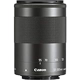 Canon Teleozoombjektiv EF-M 55-200mm F4.5-6.3 IS STM Teleobjektiv für EOS M (52mm Filtergewinde, optischer Bildstabilisator), schw