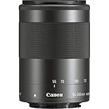 Canon Teleozoombjektiv EF-M 55-200mm F4.5-6.3 IS STM Teleobjektiv für EOS M (52mm Filtergewinde, optischer Bildstabilisator), schw