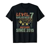 Level 7 Unlocked Awesome 2015 Videospieler 7 Jahre alt T-S