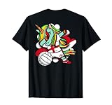 Dabbing Unicorn England Volleyball Fans Trikot Englische Flagge T-S