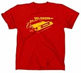 Zurück in die Zukunft Kult T-Shirt Delorean Motiv, rot, XL