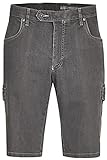 aubi: Herren Sommer Jeans Cargo Shorts Stretch aus Baumwolle High Flex Modell 616 Grey Größe 58