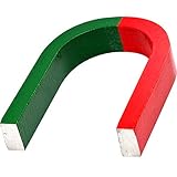 Hufeisenmagnet Schulmagnet AlNiCo rot/grün - 80 x 60 x 15mm - Haftkraft 3,2 kg - Aluminium-Nickel-Cobalt Magnete gehören zu den stärksten Magneten - ideal zum Exp