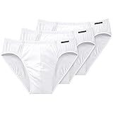 Schiesser Herren Supermini (3er Pack) Slip, Weiß (Weiss 100), 8