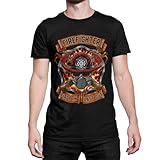Herren Feuerwehrmann T-Shirt First in First Out Alltagshelden der Freiwilligen Feuerwehr Tshirt Kurzarm Oberteil Berufsbekleidung für Männer aus Baumwolle Regular Fit Rot S-XXXXXL (Schwarz, XXXXL)