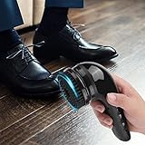 VSDEXR Elektrisches Schuhputzset, tragbarer Handstaubsauger mit 6 Bürstenköpfen, USB-Lade-Lederpflegeset für Schuhe, Taschen und S