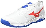 Mizuno Unisex Wave Supersonic 2 Volleyball-Schuh, Weiß/Irred/French Blue, 43 EU