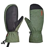 LFTYV wasserdichte Skihandschuhe Warm, Kaltbeständiger Schloss Skihandschuhe Snowboard Radfahren Schneemobil Winter Thermische Handschuhe,B,S