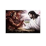 WSDFG Poster, Motiv: Jesus und der Teufel, Gerechtigkeit und Böse, 60 x 90