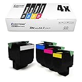 4X Eurotone XXL Toner für Lexmark CX 310 410 510 dhe de dthe dte e DN n ersetzt 80C2SK0 802S