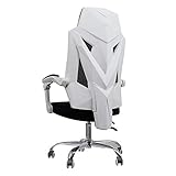 Büro Sessel Computer Stuhl, Bürostuhl Liegestuhl Ergonomischer Gaming Stuhl Atmungsaktives Mesh-Tuch 66 * 66 * 123-131cm-WeißA, weich und b