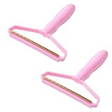 2 Stück Fusselentferner Tragbarer Fusselrasierer Wiederverwendbarer Portable Lint Remover Fuzz Shaver, Kaschmirkamm für Weitere Stoffe Hair Remove, Teppich und Tierhaare zu entfernen (Rosa 2 Stück)