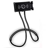 Hals Halter für Handy Halterung,TechKen Handyhalter Faule Lazy Handy Ständer Schwanenhals Langer Arm Mobiltelefon Halter Stand 360 Drehbarem Flexiblem Neck Mobile Phone Holder Handy Halterung
