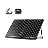 Renogy 100 Watt 12 Volt Monokristalline Solarkoffer Starter Bausatz - 20A PWM wasserdichter Laderegler w/LCD für Wohnmobil Camper B