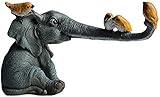 WQQLQX Statue Skulptur Elefant Statuen Harz Figuren Dekor Schöne Ornamente Weinkabinett Garten Home Büro Dekorativ Skulp