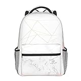 BYETWIK Schulrucksack Schultaschen Mädchen Jungen Teenager Rucksack, Marmor Katalog Schultasche Schulrucksäcke Backpack für Damen Herren Geeig