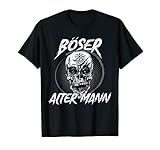 Böser alter Mann Totenkopf Horror Opa Großvater Papa Vater T-S