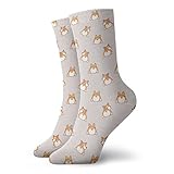 Kurze Socken für Herren und Damen, 30 cm, süßes Corgi-Hundegesicht und Hintern, klassische Sportsocken, niedliche Strümpfe für Laufen, Fitness, Geschenk