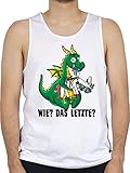 Shirtracer Sprüche Statement mit Spruch - Wie? Das Letzte? - schwarz - 3XL - Weiß - Fun - BCTM072 - Tanktop Herren und Tank-Top M