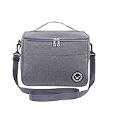 RINSX Tragbare Lunch-Isoliertasche, wasserdichte Lebensmittel-Kühltasche, Kühltasche, Thermotaschen für Lunchbox, Lebensmittelbehälter (grau)