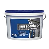 BODENMEISTER 1000 Fassadenfarbe Außen-Dispersionsfarbe, weiß matt, 10 l (1er Pack)