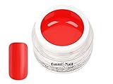 Emmi-Nail Farbgel Emmi Red: Veganes UV-Gel für glänzendes Finish, hohe Deckkraft, knalliges Rot, mittelviskos, kein Verlaufen in die Nagelränder, 5