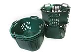 BURI 5X Obstkorb 50 Liter Gartenkorb Gemüsekorb Stapelbar Erntekorb Kartoffelkorb