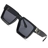 Retro Millionaire Sonnenbrille Square Metal Punk Rock Hip Hop Sonnenbrille Männer F