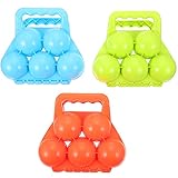 Kinder Schneeball Maker Former Zange: 3 Stücke 5 Löcher Snowball Clip Maschine Set Sandball Macher Plastik Schneeballzange Weihnachten Geschenke Erwachsene Outdoor Winter Schnee Spielzeug Zufällig